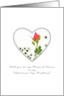 Be My Maid Of Honor For Valentine’s Day Wedding Rose In Glass Heart card