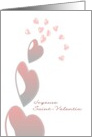 Joyeuse Saint-Valentin Happy Valentine’s Day In French Pink Hearts card