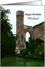Custom Birthday Name Illustration Of Old Building By River card