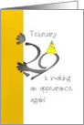 Leap Year Birthday on February 29 29 Making an Appearance card