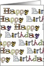 Fun Colorful Lettering for Birthday Greeting for Brother in Law card