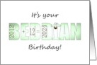 Beddian Birthday In 2024 Born in 2012 and 12 Years Old card