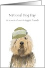 National Dog Day Otterhound with Cap and Goggles card