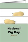 National Pig Day March 1 Abstract Pigs card