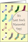 Lost Sock Memorial Day May 9 Colorful Single Socks card