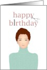 Birthday for Hairdresser Lady With Short Haircut card