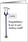 Custom Congratulations Medical Residency Match Stethoscope card