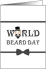 World Beard Day Bearded Letter ’O’ Wearing Top Hat And Monocle card