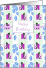 Birthday Bright Colorful Foliage Motifs card