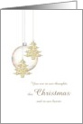 First Christmas Alone Bereaved Holiday Tree Bauble In Soft Colors card