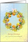 Christmas Greeting For Paralegal Beautiful Holiday Wreath Ornament card