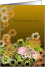 Buon Onomastico Happy Name Day In Italian Beautiful Floral Fabric card