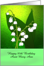 Custom Birthday Greeting with Lily of the Valley Flowers card