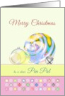 Christmas for Pen Pal Glass Baubles Sleigh Bell Stars And Snowflakes card