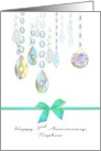 Nephew’s 3rd Wedding Anniversary Colorful Crystal Drops card