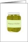 A Jar Of Mom’s Delicious Cucumber Pickles Blank card