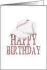 Birthday Cap With Stitches Resembling Those Found On a Baseball card