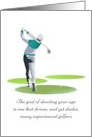 Shooting Your Age Golfer Following Through Congratulations card