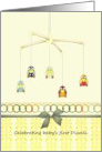 Baby’s 1st Diwali Colorful Baby Owls Mobile and Little Hoops card