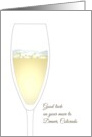 Goodbye Good Luck On Move To Denver Colorado Skyline In Wine Glass card