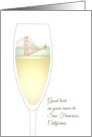 Goodbye Move To San Francisco Golden Gate Bridge In Wine Glass card
