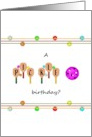 Pickleball Birthday Colorful Paddles and Balls card