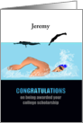 Congratulations Getting College Sports Scholarship Swimmers card