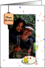 Photocard Birthday Cake And Wine card