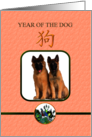 Chinese New Year Photocard Chinese Character For Dog card