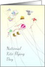 National Kite Flying Day Kites of All Shapes and Colors in the Air card