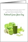 National Green Juice Day Glass of Green Juice Green Vegetables Fruit card