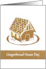 Gingerbread House Day Delicious House Decorated with Peppermint Candy card