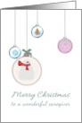 Christmas For a Caregiver Selection Of Pretty Glass Baubles card