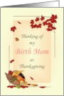 Thanksgiving for Birth Mom Fall Foliage and Cornucopia card