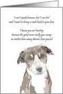 Thinking of you grieving, kind dog wanting to bring smile back to face card