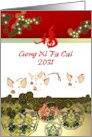 Chinese New Year Of The Pig 2031 Drove Of Happy Pigs card