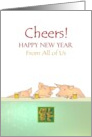 Chinese New Year Of The Pig From All Of Us Piggies Drinking Together card