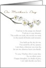 From Daughter in Heaven for Mom on Mother’s Day Poem and Blossoms card