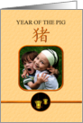 Chinese New Year Photocard Chinese Character For Pig card