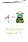 Baby Gender Reveal Party Invitation Lures Or Lace card