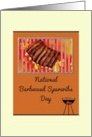 National Barbecued Spareribs Day Rack of Ribs on Hot Coals card