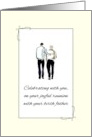 Joyful Reunion with Birth Father Two Men Walking Together card
