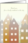 Thank You for Weekend in City Apartment Blocks card