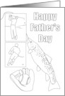 Father’s Day Various Sporting Activities Coloring card