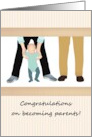 Gay Couple Becoming Parents Two Dads and a Cute Toddler card