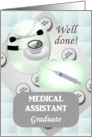 Medical Assistant Graduate Stethoscope Syringe and Pills card