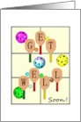 Get Well Pickleball Theme Paddles and Colorful Balls card