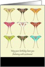Fluttering With Excitement On Birthday Colorful Moon Moths card
