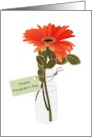 Daughter’s Day for Daughter Pretty Gerbera Daisy in a Bottle card