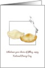 National Pierogi Day Delicious Dumplings Fork and Knife card